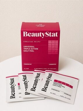 BeautyStat Universal Triple Action Daily Peel - Deep Pink & White Packets
